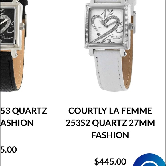 STUHRLING DIAMOND WHITE WATCH - Picture 3 of 14